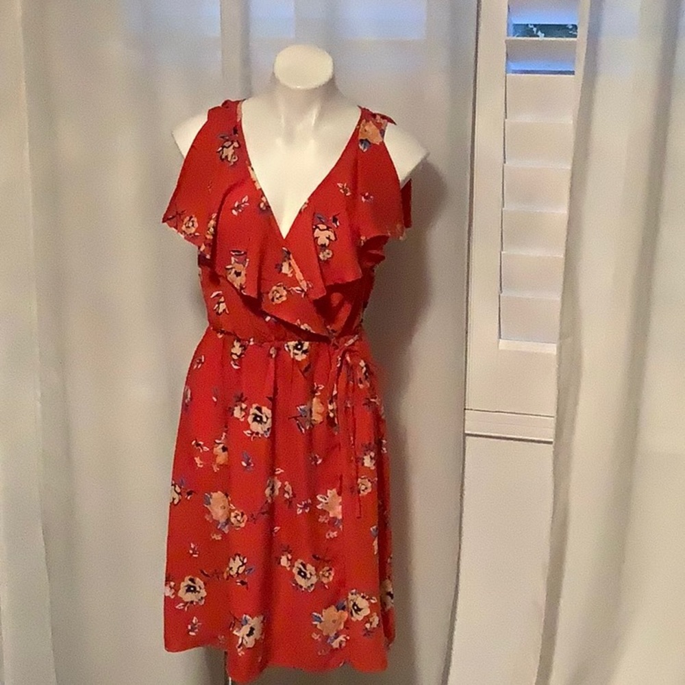 Orange Floral dress for summer.